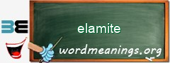 WordMeaning blackboard for elamite